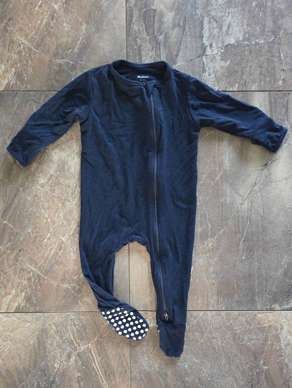 Blueberri 6-12m Bamboo Footie Sleeper (Made In Canada!)